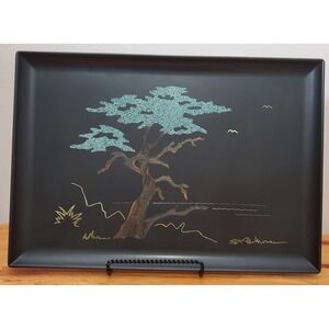 MCM Signed Samuel Finley Brown Morse Couroc Cypress Pebble Beach Serving Tray